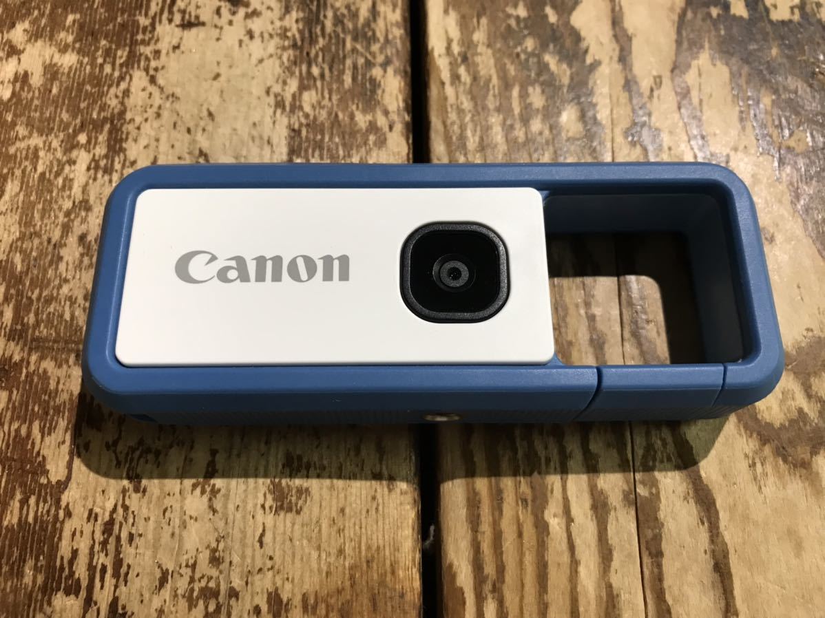 83 Canon iNSPiC REC FV-100 アソビカメラ ブルー [20220]_画像4