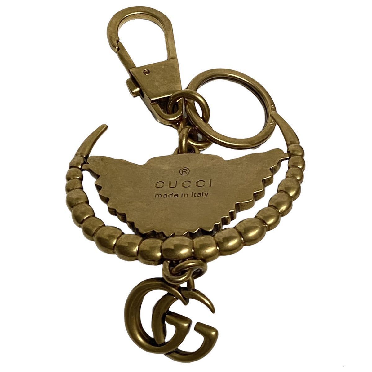 GUCCI グッチ キーリング タイガー ヘッド ゴールド パール