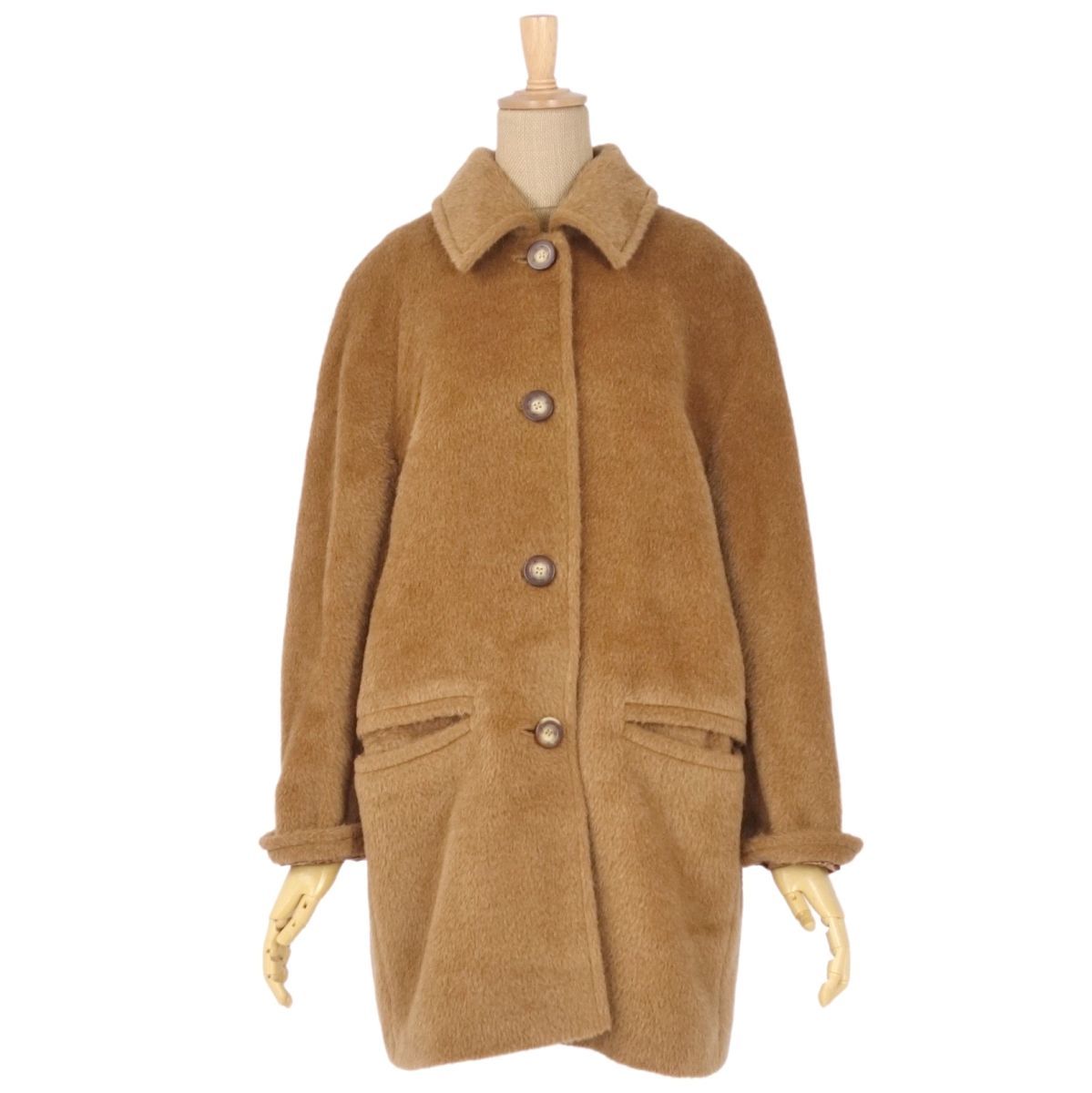 高額売筋】 【美品】MaxMara マックスマーラ 白タグ ステンカラー