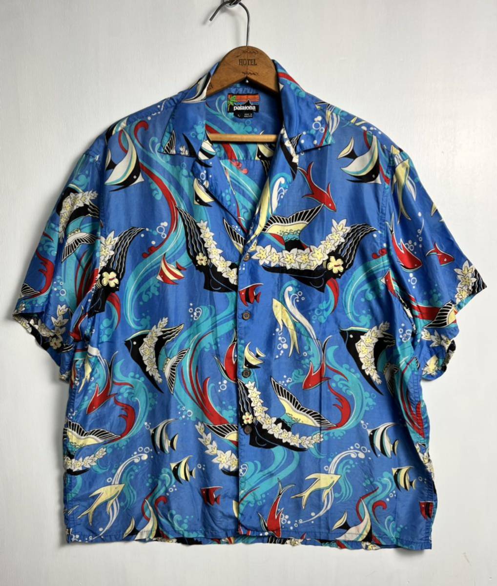 Patagonia Pataloha Aloha shirt 80s Lサイズ パタゴニア パタロハ アロハシャツ エンゼルフィッシュ