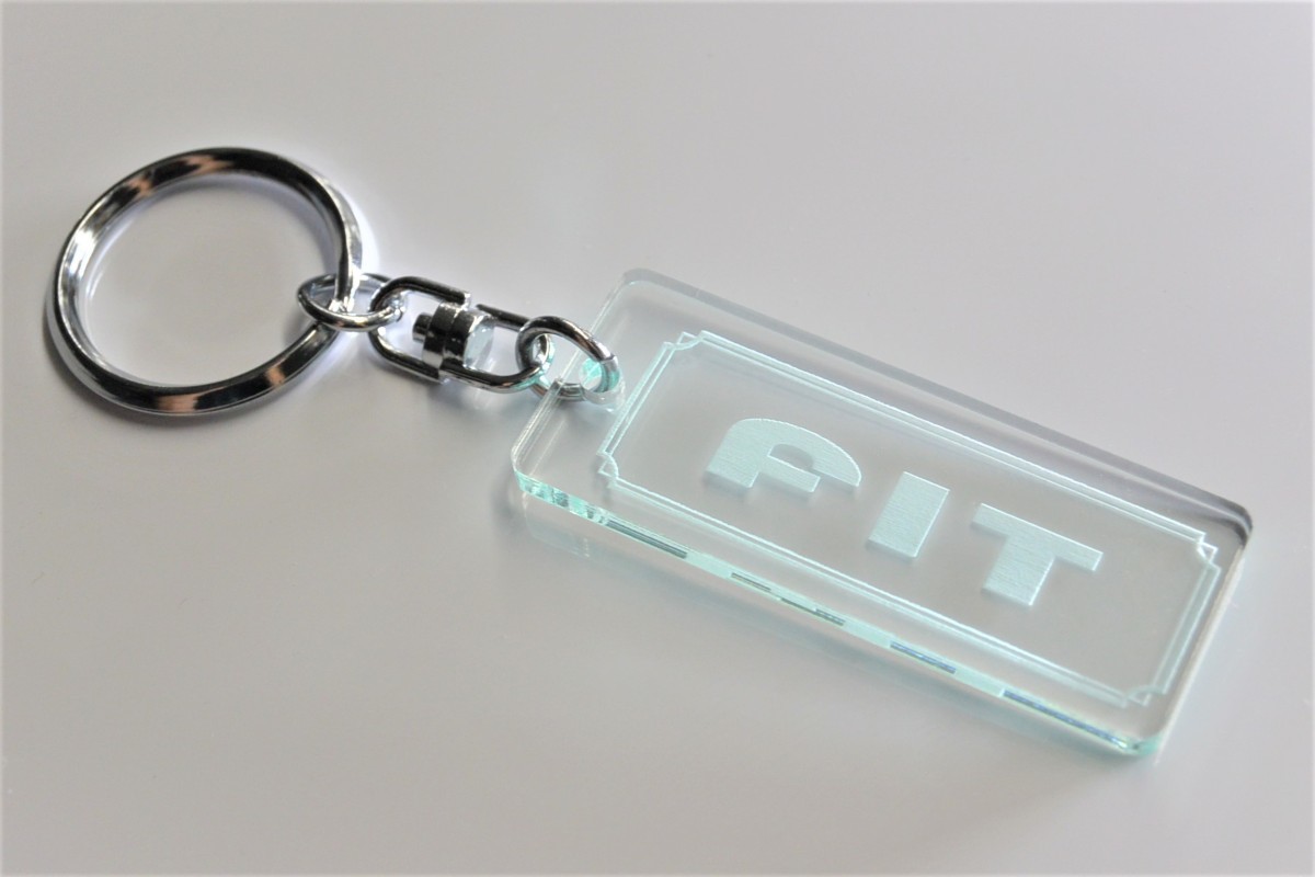 A-445-3 FIT glass style acrylic fiber made 2 -ply ring key holder keyless key case Honda Fit ge gp5 gk gd rs gr 8 first term latter term 