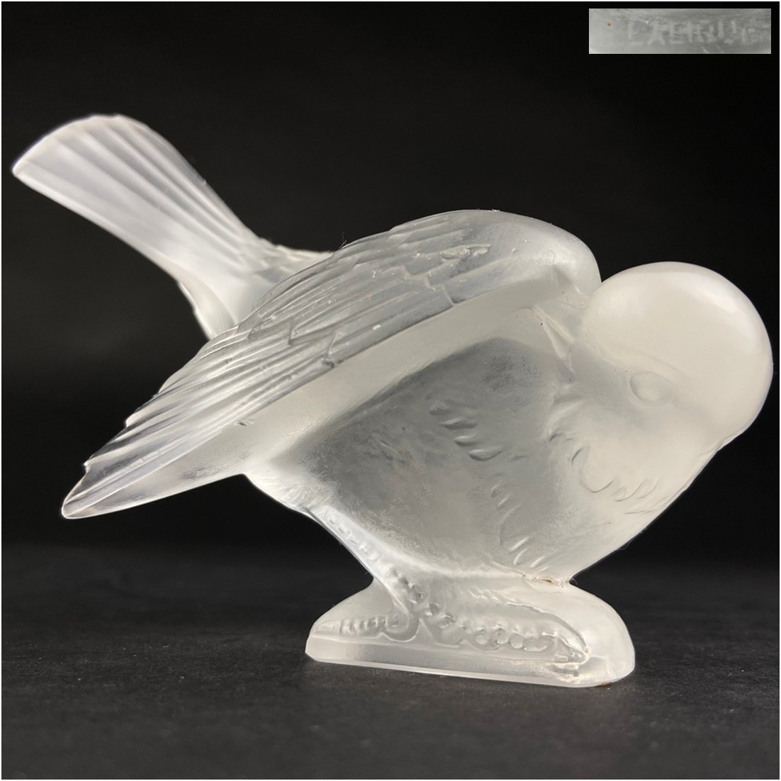 フランス ガラス工芸家【Rene Lalique】ルネ・ラリック 鳥 小鳥 フロストガラス 置物 飾物 ペーパーウェイト オブジェ