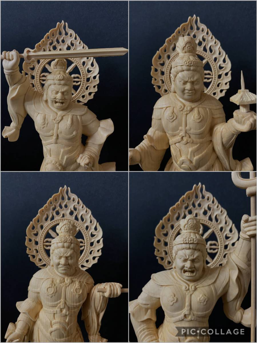 大型 高37cm 井波彫刻 仏教工芸品 総檜材 精密彫刻 極上品 木彫仏教
