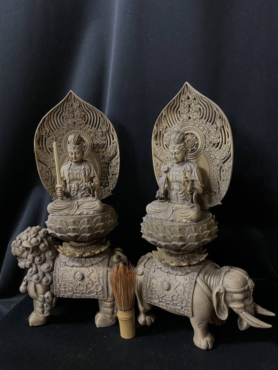 古美術 総檜材 仏教工芸品 木彫仏教 時代彫刻 極上品 仏師 仕上げ品 