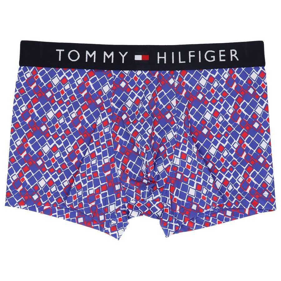 TOMMY HILFIGER トミーヒルフィガー TRUNK HIBISCUS PRINT ハイビスカス プリント コットン 前閉じ ボクサーパンツ 53311831 ブルー M