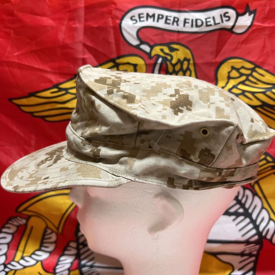 沖縄 米軍放出海兵隊実物 USMC デザートマーパットキャップ LARGE カモフラ ピクセル デジタル迷彩 キャップ帽子 OKINAWAの画像3