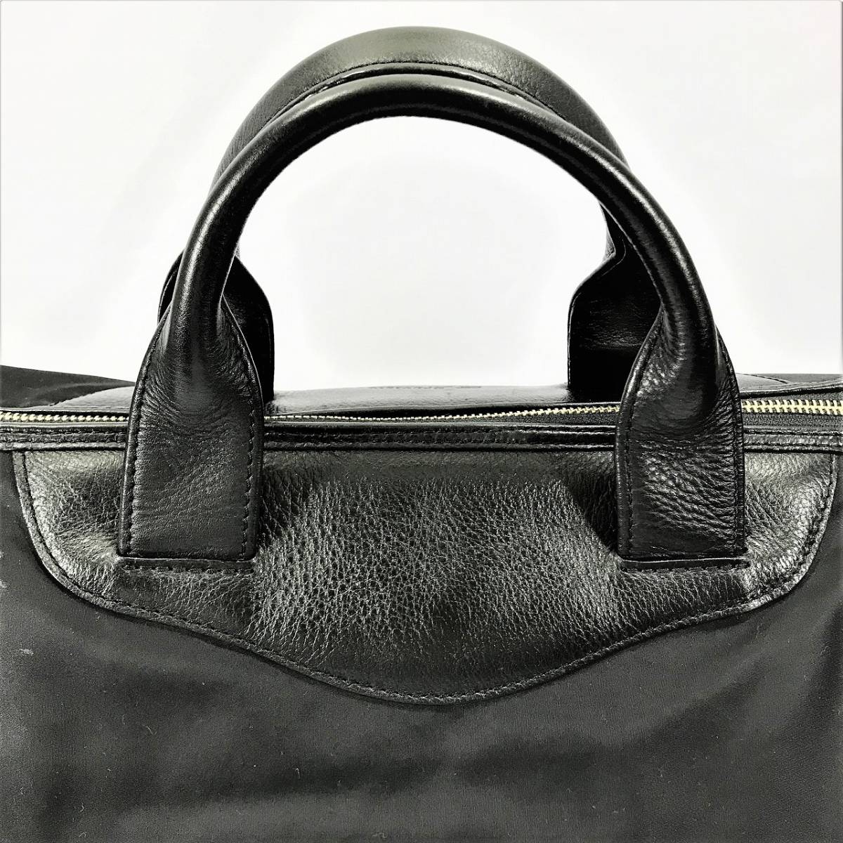 美品 MAURIZIO BALDASSARI マウリツィオ バルダサーリ ナイロン×牛革