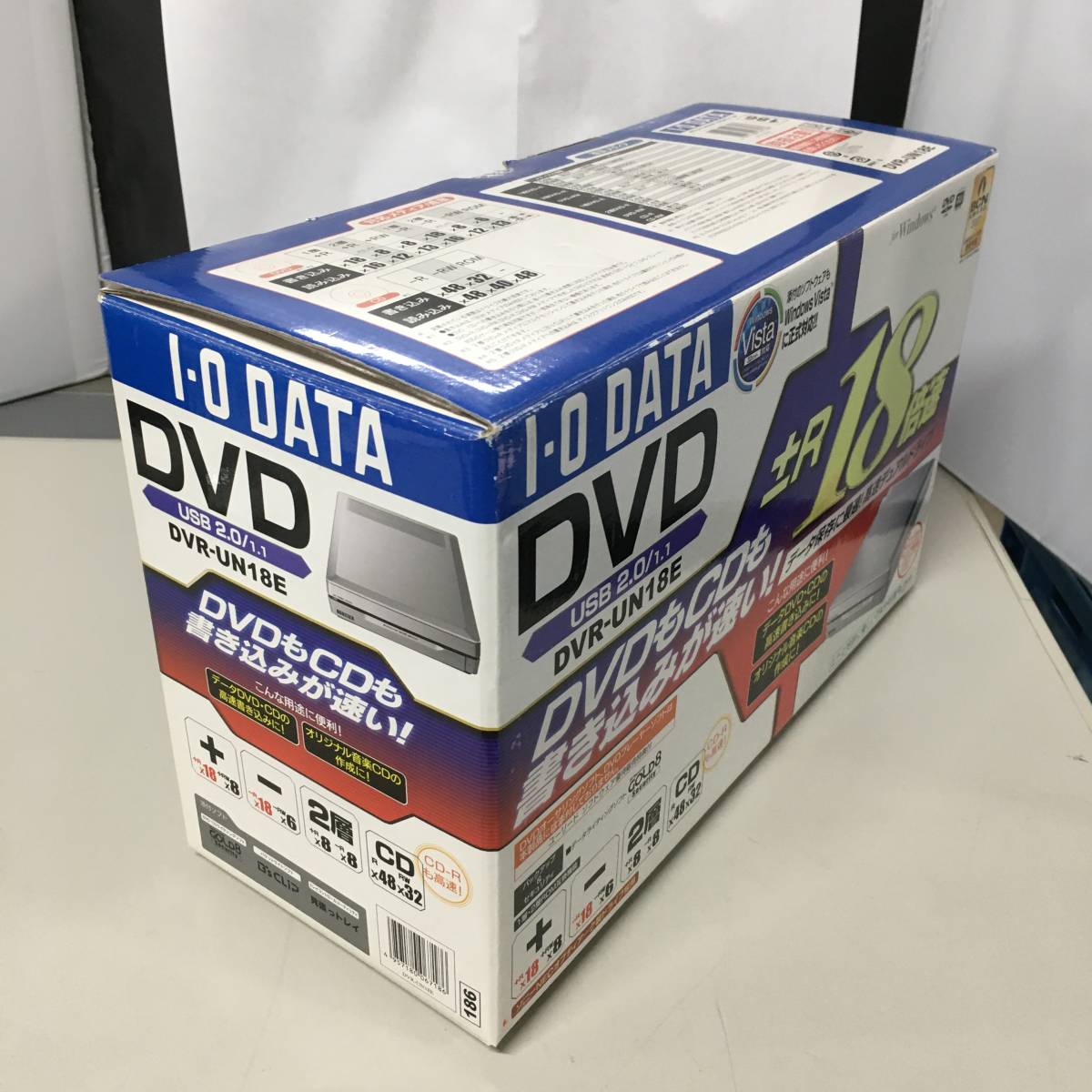 ●I・O DATA 外付け マルチDVDドライブ DVR-UN18E アイ・オー・データ PC 周辺機器　【22/0530/03_画像5