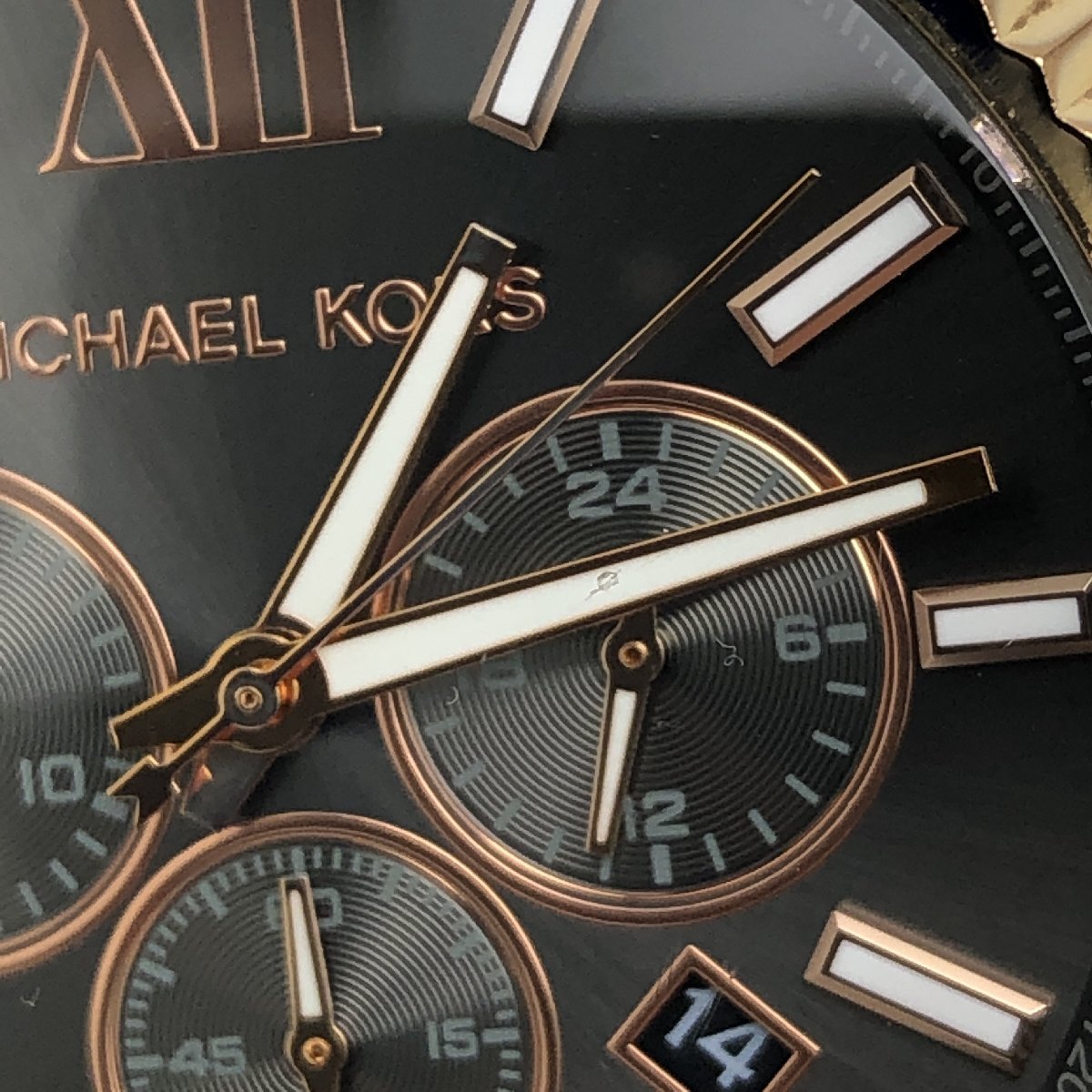 マイケルコース レキシントン MK-8561 メンズ QZ 稼動品 MICHAEL KORS [02]_画像5