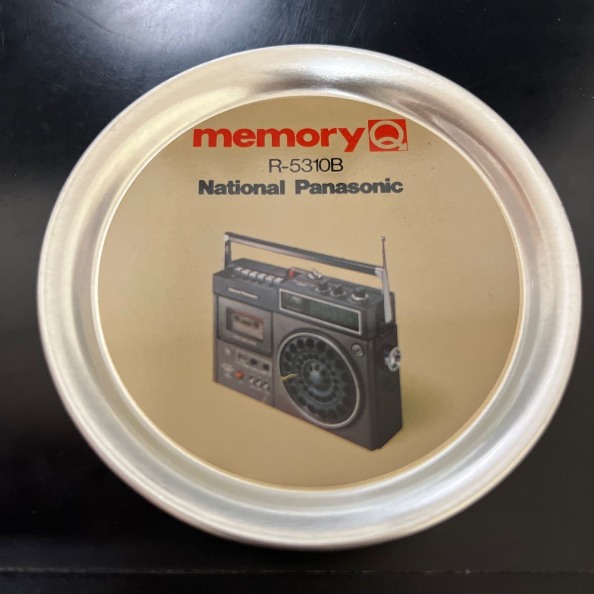 【memory Q】R-5310B National Panasonic 4バンド ラジカセ 金属製コースター ビンテージ（B）
