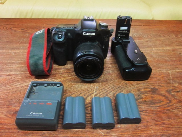 ☆Canon 50Dボディ レンズ/グリップ/充電器/電池3セット bpbd