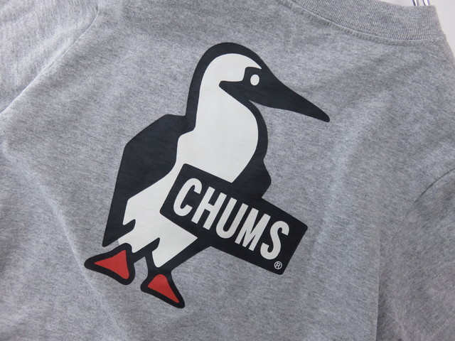 CHUMS　チャムス　半袖Tシャツ　バックビッグプリント　グレー　M_画像7