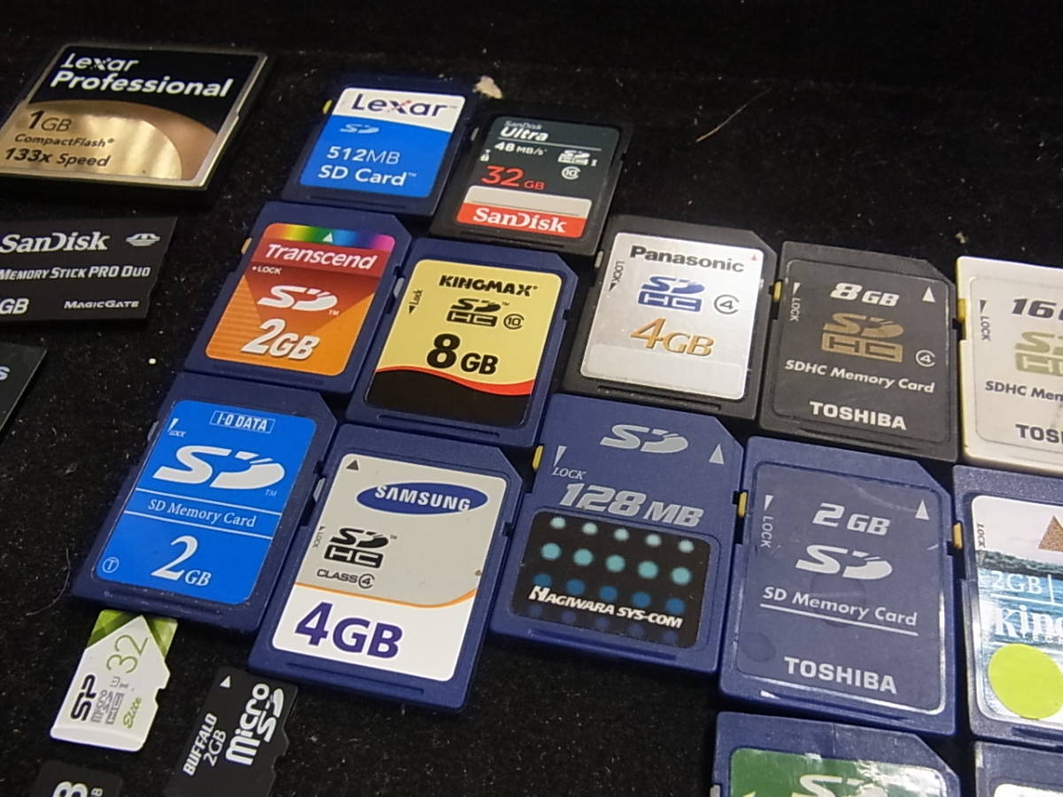 1円～/63枚/大量/まとめて/SDメモリーカード・microSD・miniSD・XDピクチャーカード等 / 8GB・4GB・2GBなど