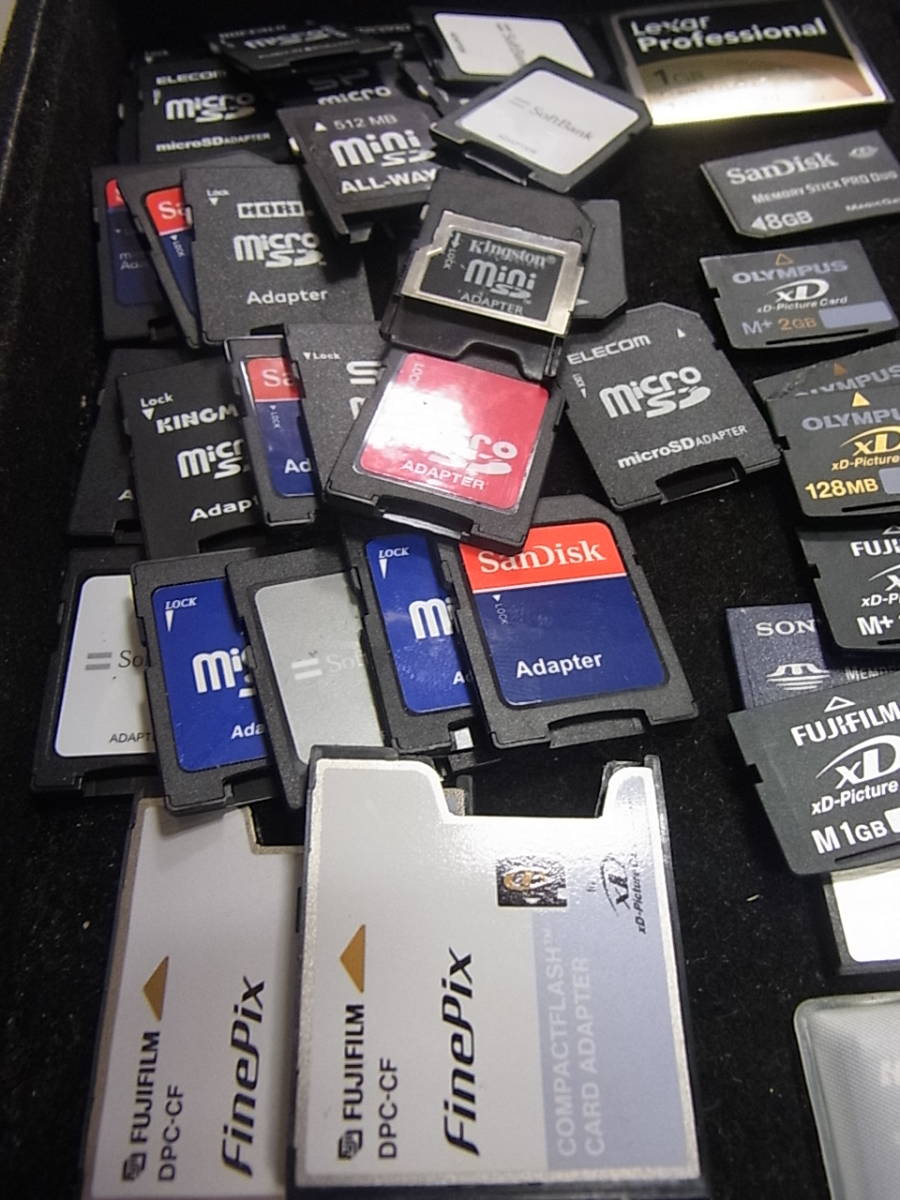 1円～/63枚/大量/まとめて/SDメモリーカード・microSD・miniSD・XDピクチャーカード等 / 8GB・4GB・2GBなど