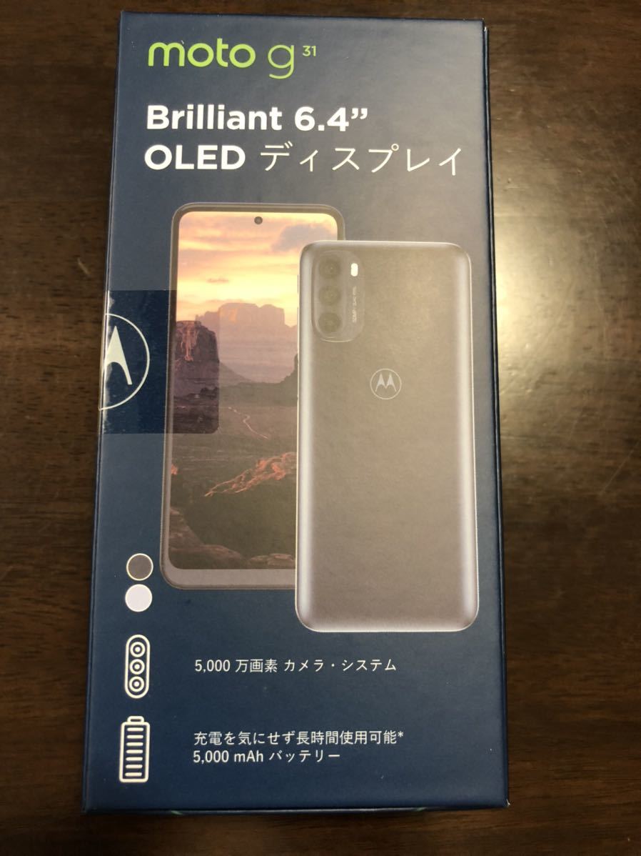 ☆新品未開封 モトローラ Motorola moto g31 ミネラルグレイ 128GB SIM ...
