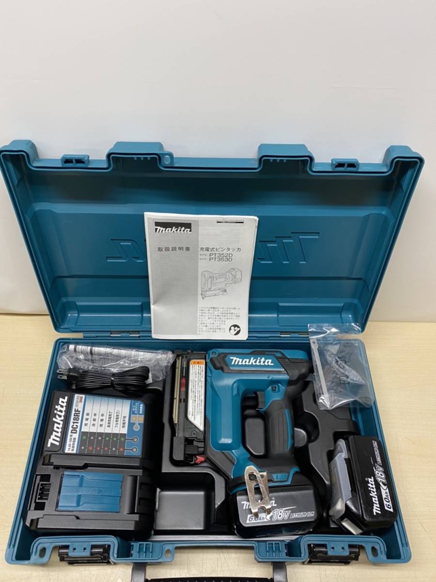 ☆美品 マキタ 充電式ピンタッカ 18v 6.0Ah PT353D ☆ bpbd