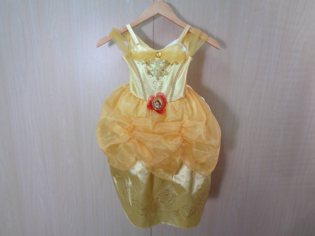 b303*Disney Beauty and the Beast bell stylish dress * Disney Takara Tommy size100~110 yellow color badge attaching wire - entering Princess dress 4E