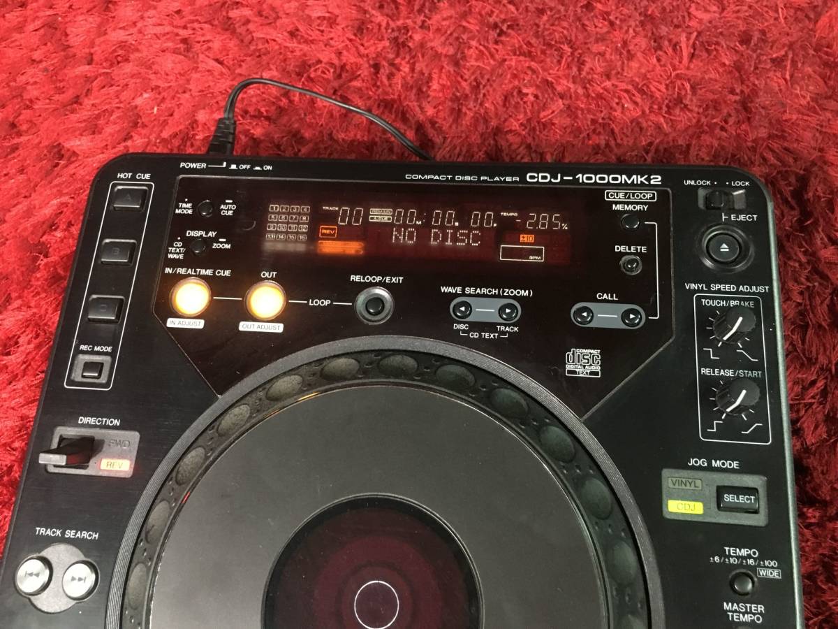 DJ パイオニア CDJ-1000MK2 CDプレイヤー DJターンテーブル デジタル