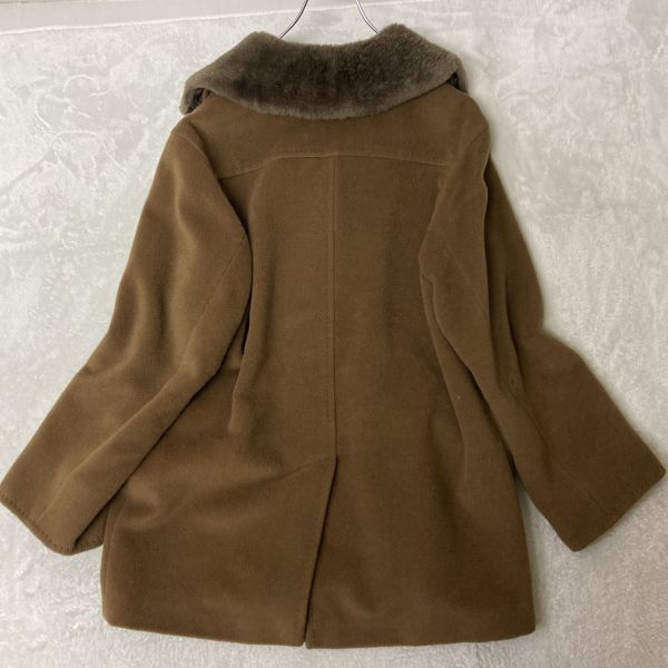 マックスマーラ MaxMara 最高級 白タグ カシミヤコート♪ キャラメル J:40(M~L) D209_画像10