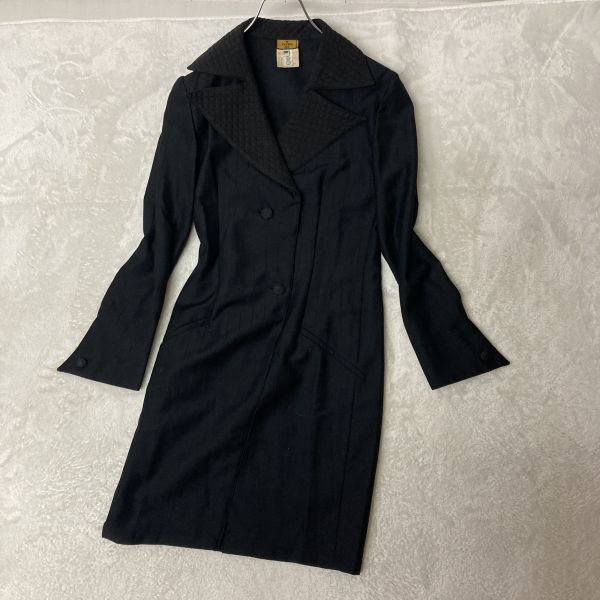FENDI フェンディ キルト切替 ワンピース ブラック 38/M相当