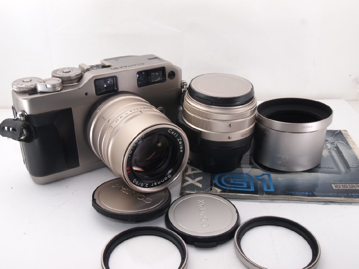 ☆極上品/動作保証☆コンタックス CONTAX G1 + CARL ZEISS SONNAR 90MM