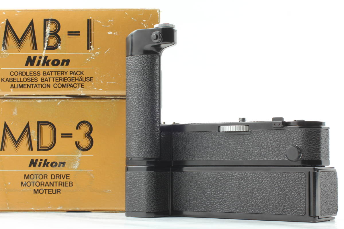 【美品】Nikon MD-3 Motor Drive MB-1 Battery Pack Set F2 ニコン 1098@l6