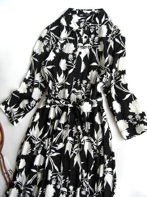 ZARA マキシ ロング シャツ ワンピース 花柄 フラワー|Yahoo ZARA マキシ ロング シャツ ワンピース 花柄 フラワー|Yahoo