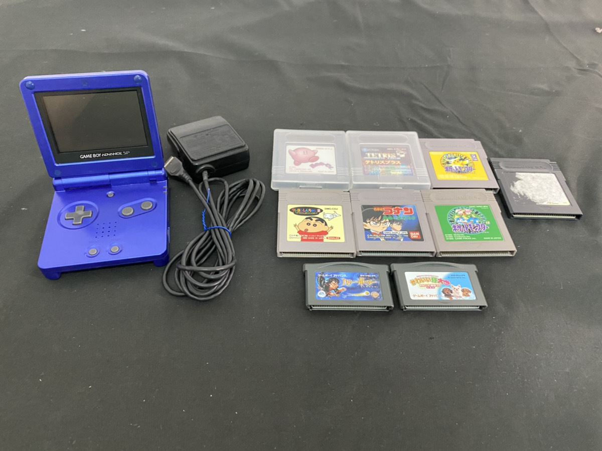 ☆任天堂/Nintendo GAME BOY ADVANCE SP 本体 AGS-001+ソフト9点オマケ