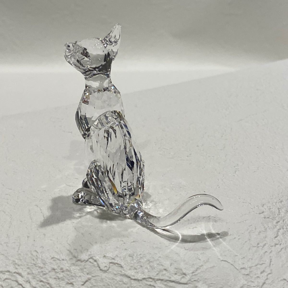 SWAROVSKI スワロフスキー クリスタル オブジェ シャム猫 ねこの置物 SWAROVSKI スワロフスキー クリスタル オブジェ シャム猫 ねこの置物