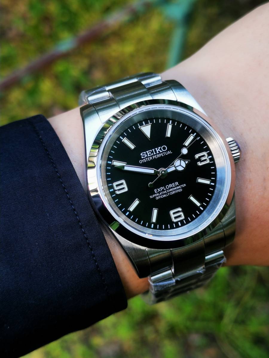 1円〜 SEIKO MOD 37mm EXPLORER カスタム 腕時計 セイコー NH38 1円〜 SEIKO MOD 37mm EXPLORER カスタム 腕時計 セイコー NH38