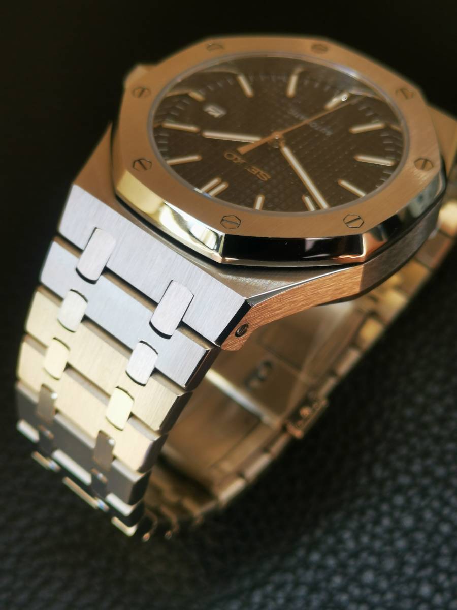 1円〜 SEIKO MOD ロイヤルオーク タイプ セイコー NH35 カスタム 1円〜 SEIKO MOD ロイヤルオーク タイプ セイコー NH35 カスタム