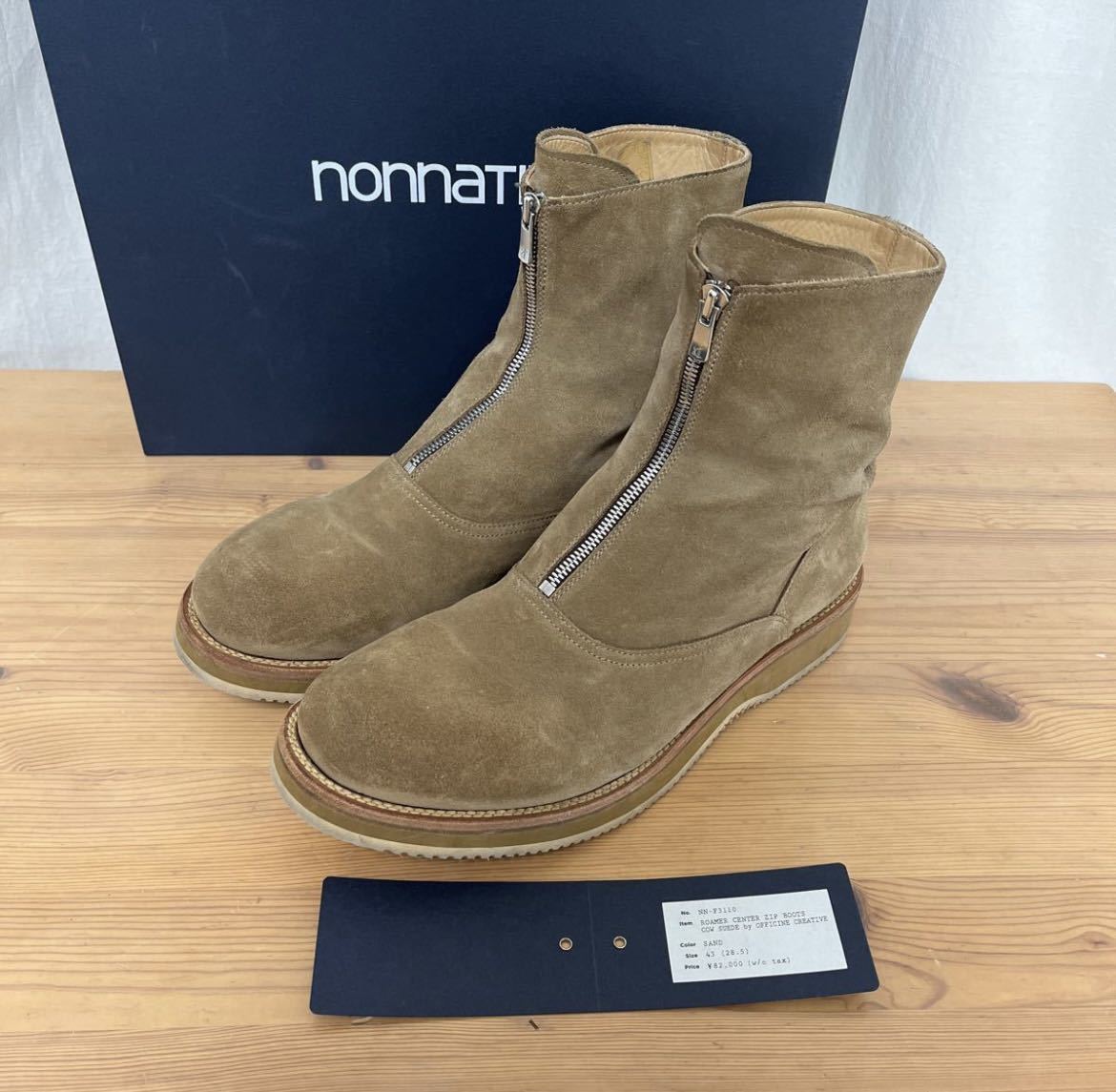 nonnative 17SS ROAMER CENTER ZIP BOOTS COW SUEDE by OFFICINE