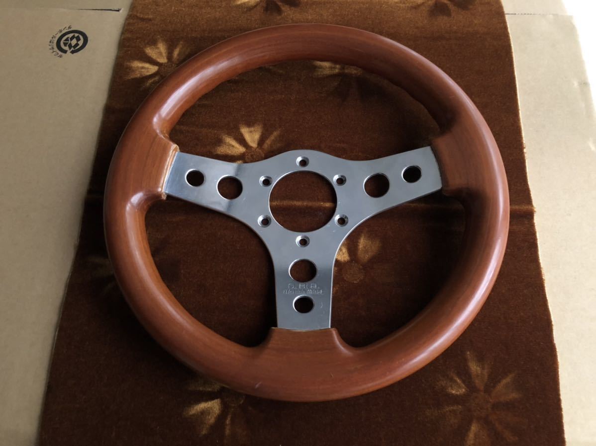  rare circle hole that time thing oba 30π wood steering wheel Hakosuka Ken&Mary yomeli Japan pig lack deco truck Cresta Mark II Crown 