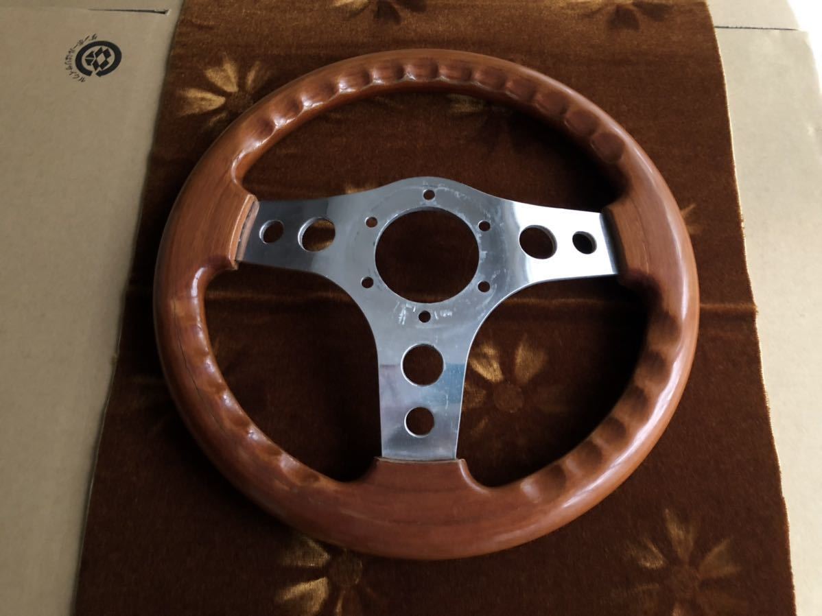  rare circle hole that time thing oba 30π wood steering wheel Hakosuka Ken&Mary yomeli Japan pig lack deco truck Cresta Mark II Crown 