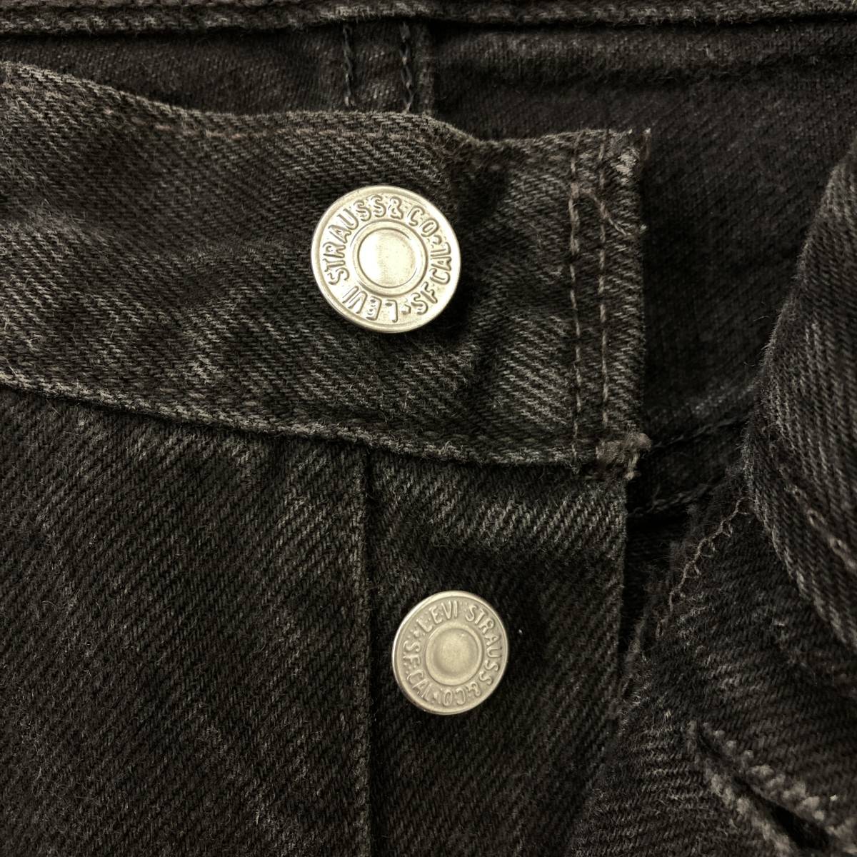 90s USA製 Levi's 501 後染め ブラック デニムパンツ W29 刻印544 Levis リーバイス 黒 ジーンズ VINTAGE ビンテージ アメリカ製 2020181_画像9