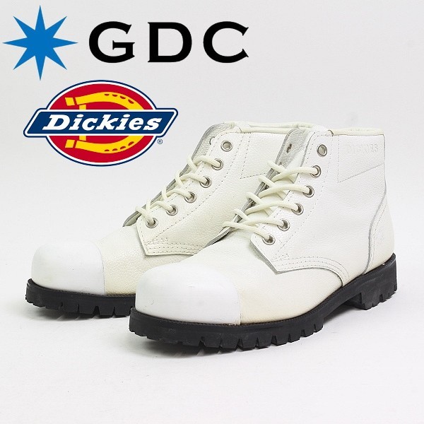 希少◆Dickies designed by T.Kumagai/デイッキーズ×GDC 熊谷隆志 コラボ 別注 レザー スチールトゥ ワークブーツ オフホワイト L_画像1