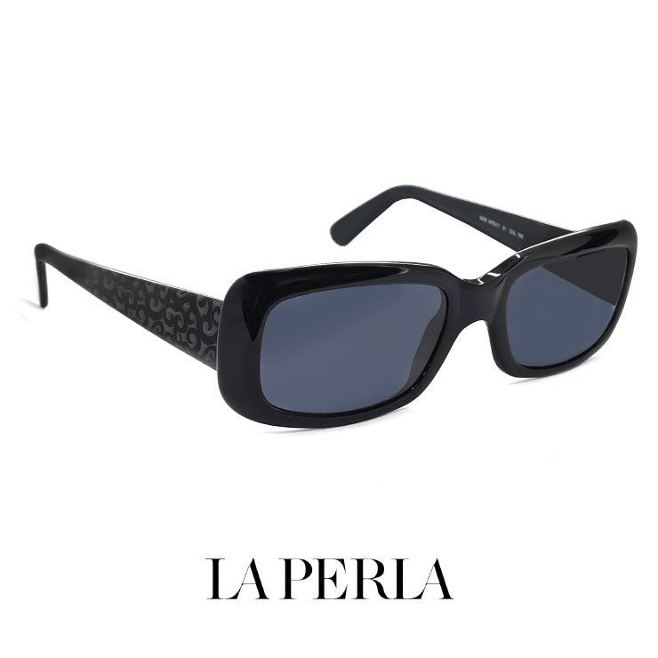 新品 La Perla ラペルラ サングラス spe017 700 スクエア 型 レディース メンズ ユニセックスモデル フレーム イタリア製 ブラック