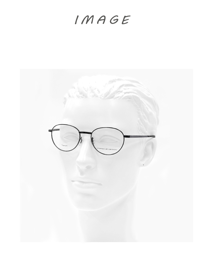 新品 日本製 ポルシェデザイン メガネ p8306-a チタン PORSCHE DESIGN 眼鏡 porschedesign ラウンド オーバル 黒縁_画像3