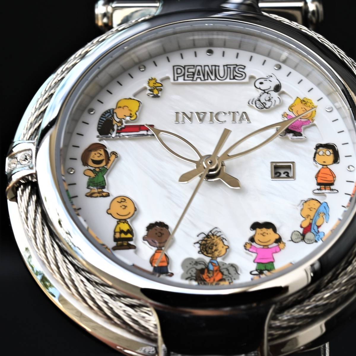 ファッション通販】 スヌーピー SNOOPY 時計 ブラック 黒 ガラス 文字