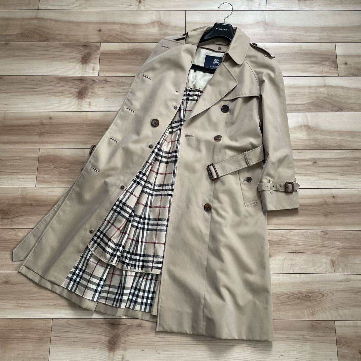 美品】BURBERRY LONDON バーバリー ロンドン ウールライナー付き 裏地