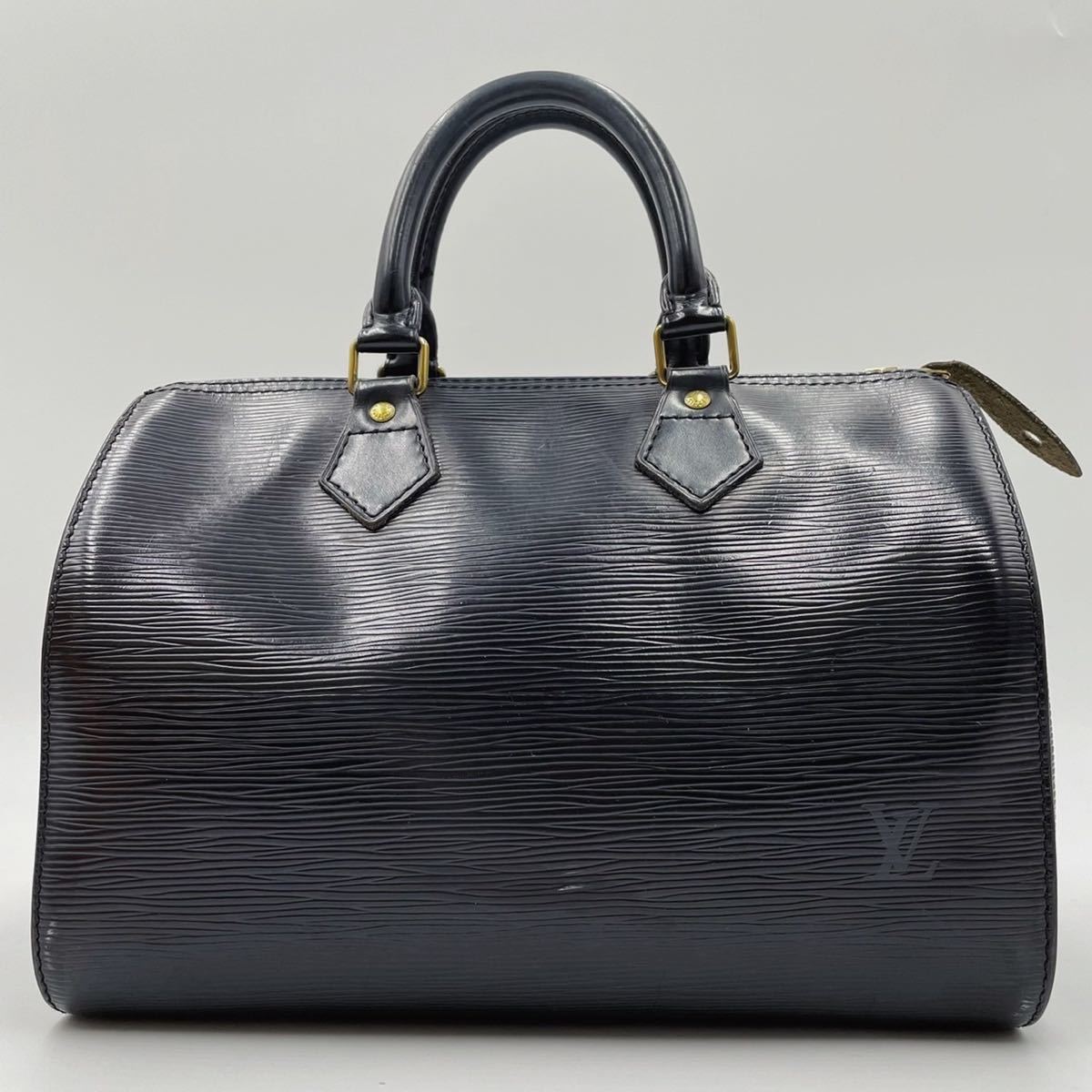 1円〜 極美品 LOUIS VUITTON ルイヴィトン スピーディ30 エピ バンドバッグ ミニボストンバッグ ノワール 黒 ブラック メンズ レディース_画像2