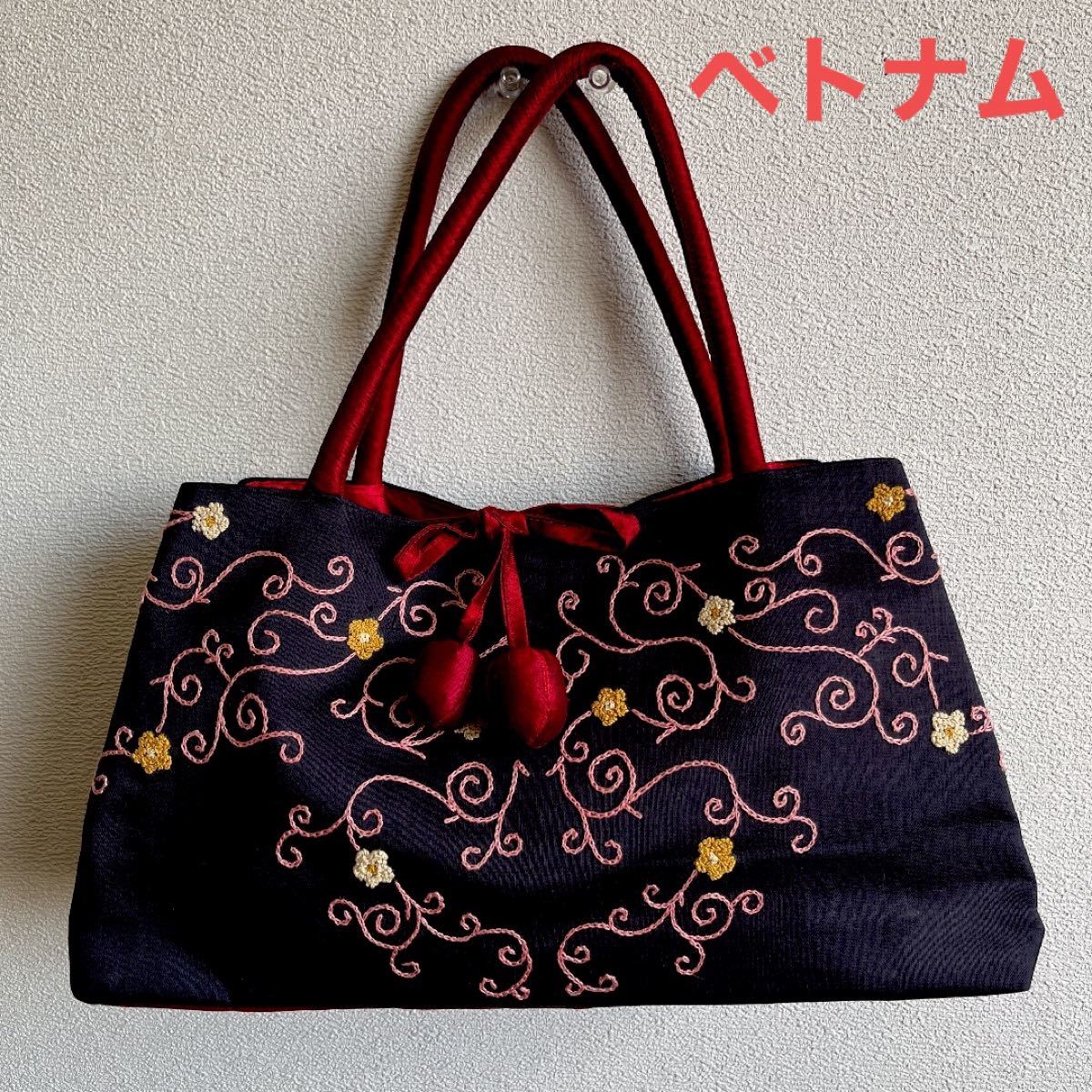 ベトナムハンド刺繍トートバック