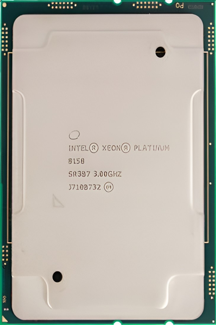 Intel Xeon Platinum 8158 SR3B7 12C 3GHz 3.7/3.7GHz 24.75MB 150W LGA3647 DDR4-2666_画像1