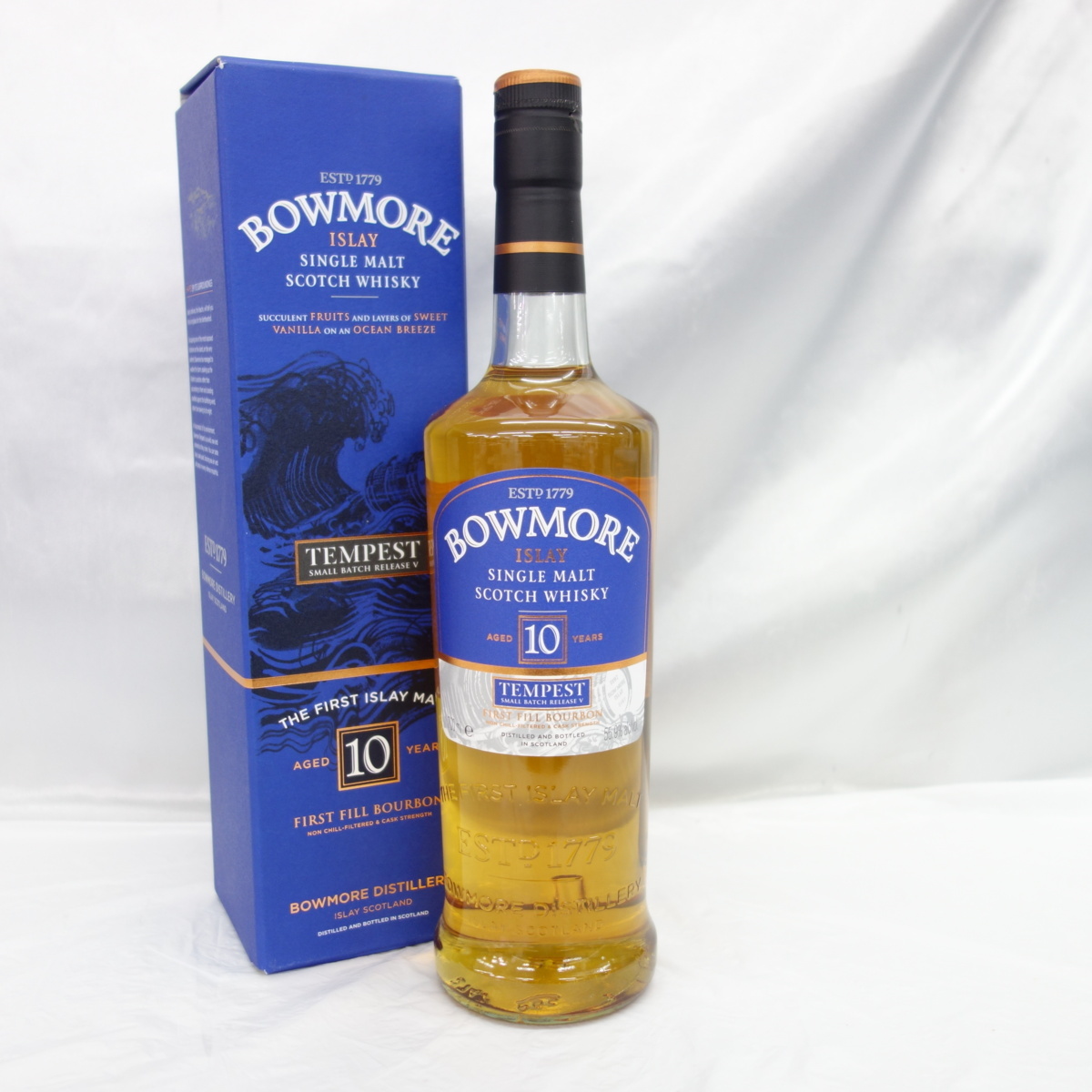 【未開栓】BOWMORE ボウモア 10年 TEMPEST テンペスト バッチ5 アイラ シングルモルト ウイスキー 700ml 55.9% 箱あり 10995425