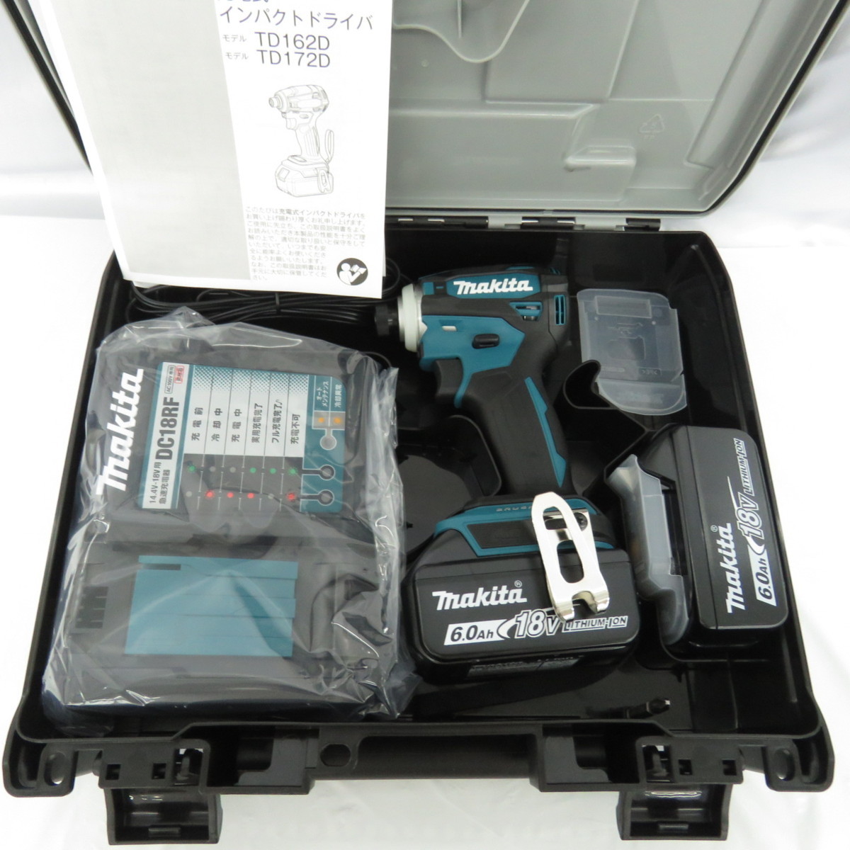 【未使用品】makita マキタ 充電式インパクトドライバ TD172DRGX ブルー 18V 6.0Ah 11004559_画像1