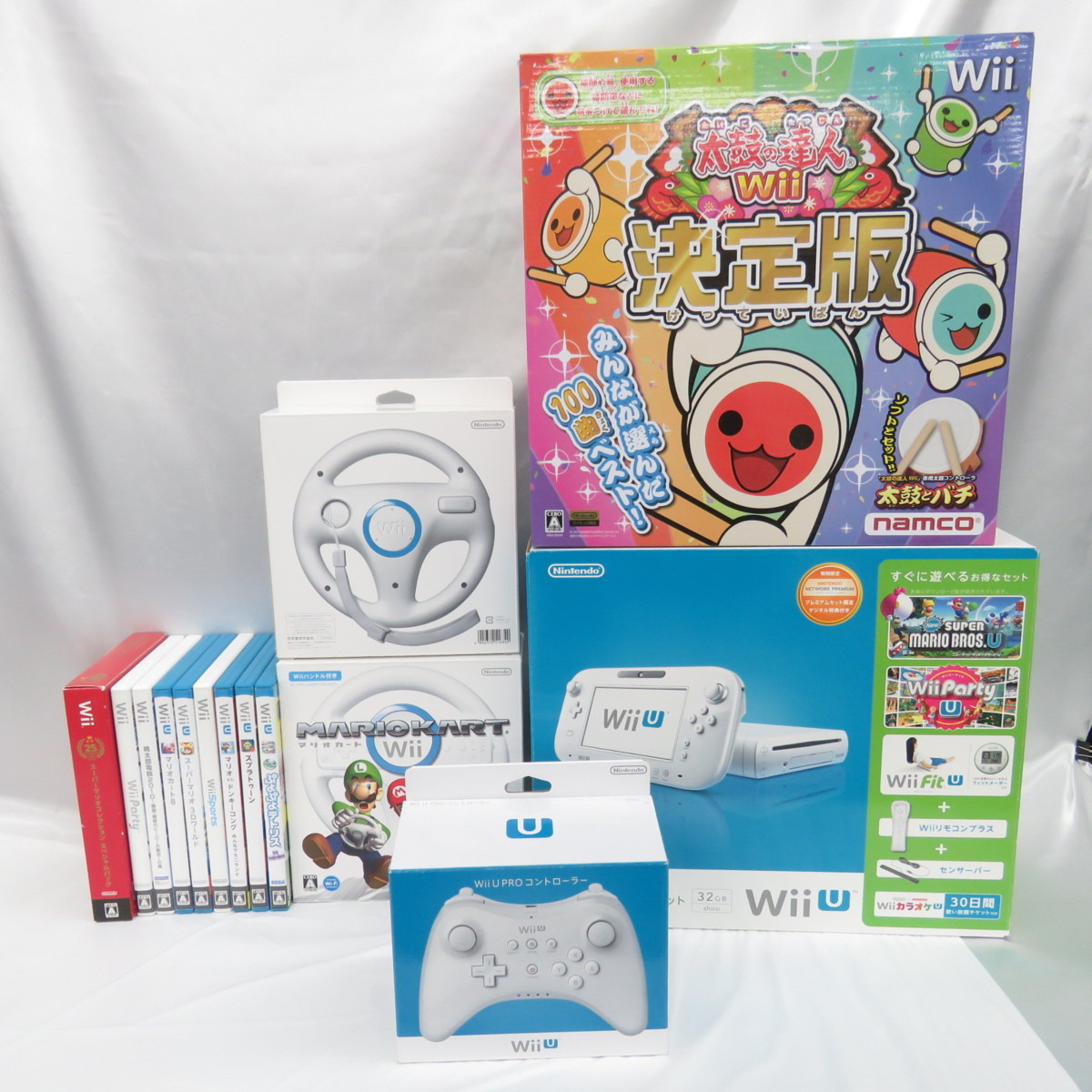 中古品】任天堂 Nintendo ニンテンドー Wii U シロ ソフト(マリオカート/太鼓の達人/スプラトゥーン他)セット 11009428  的詳細資料 | YAHOO!拍賣代標 | FROM JAPAN