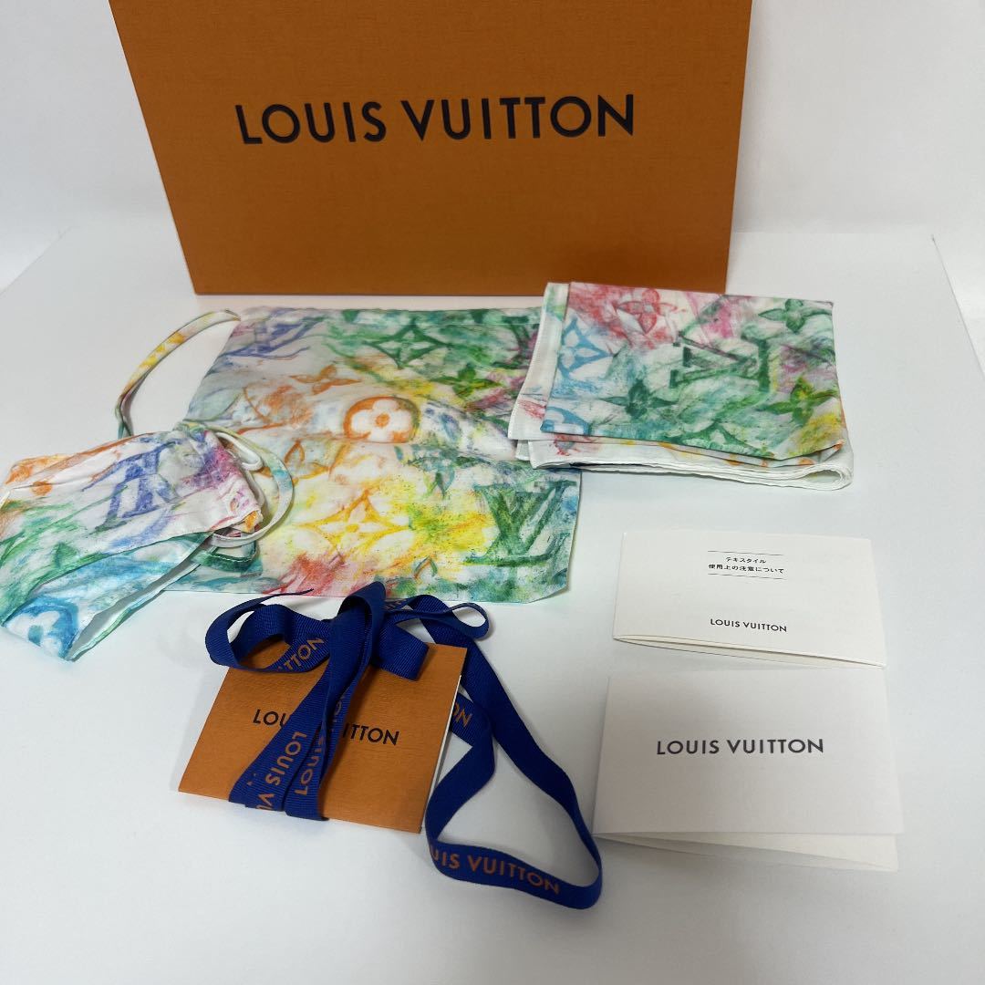 Louis Vuitton ルイヴィトン セット マスクカバー 巾着 バンダナ モノグラム パステル MP2887 未使用_画像2