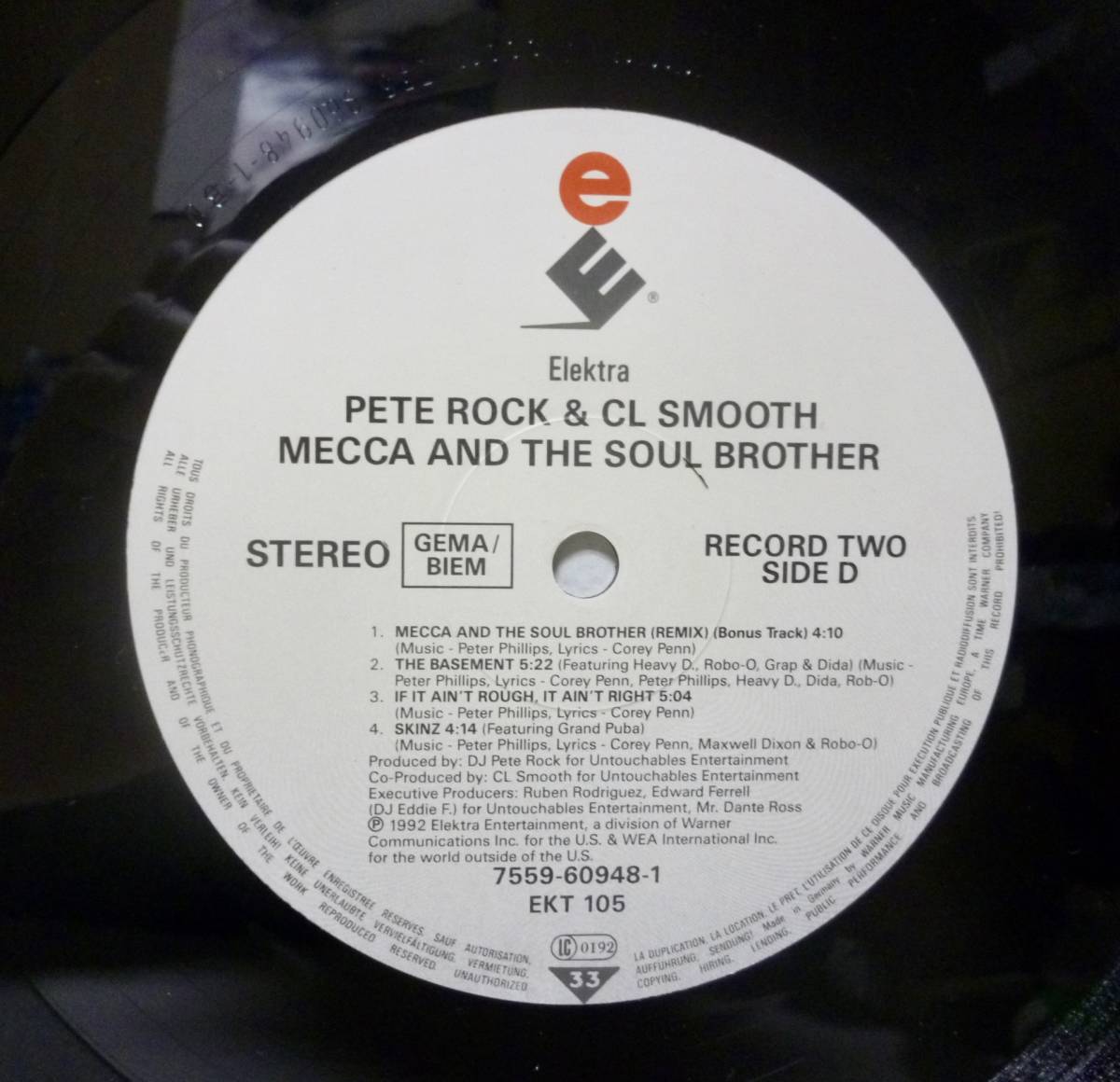 2LP Pete Rock & CL Smooth Mecca And The Soul Brother ピートロック C.L. Smoothの画像7