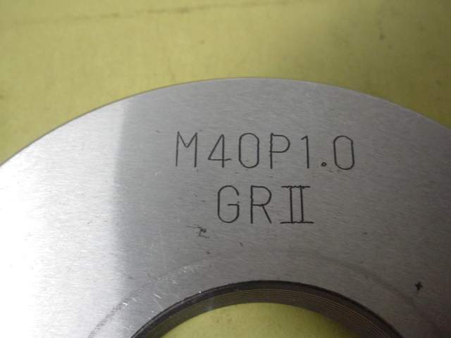 ミリサイズ　ネジゲージ　リングゲージ　中古品　M40*1.0 GR2-WR2　メーカー違品_画像4