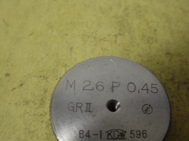 ミリサイズ　ネジゲージ　リングゲージ　中古品　M2.6*0.45 GR2-WR2_画像4